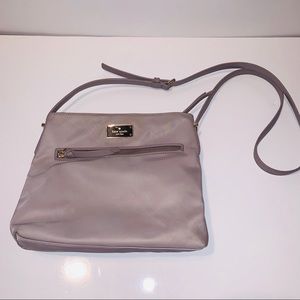 Gray crossbody nylon handbag purse Kate Spade
